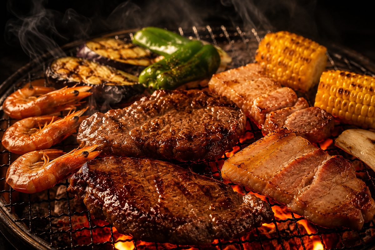 BBQの様子